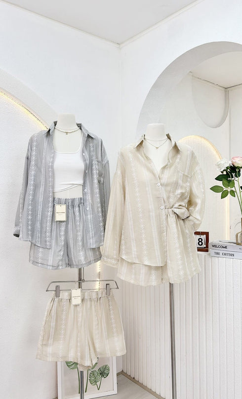 Two Piece Shirt With Shorts